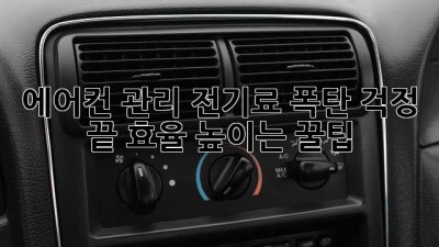 에어컨 관리, 전기료 폭탄 걱정 끝! 효율 높이는 꿀팁